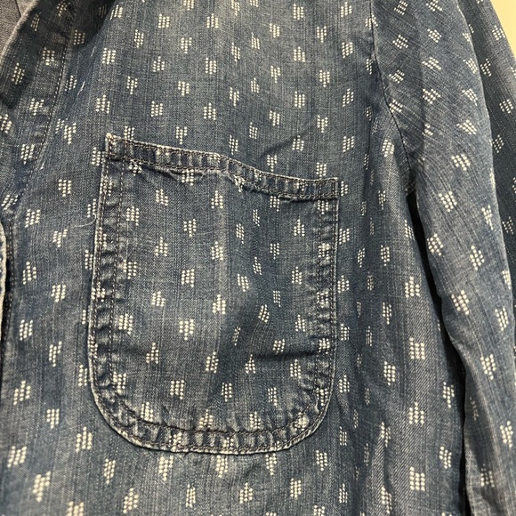 Anthropology Cloth & Stone Denim Chambray Blouse - Picture 4 of 6